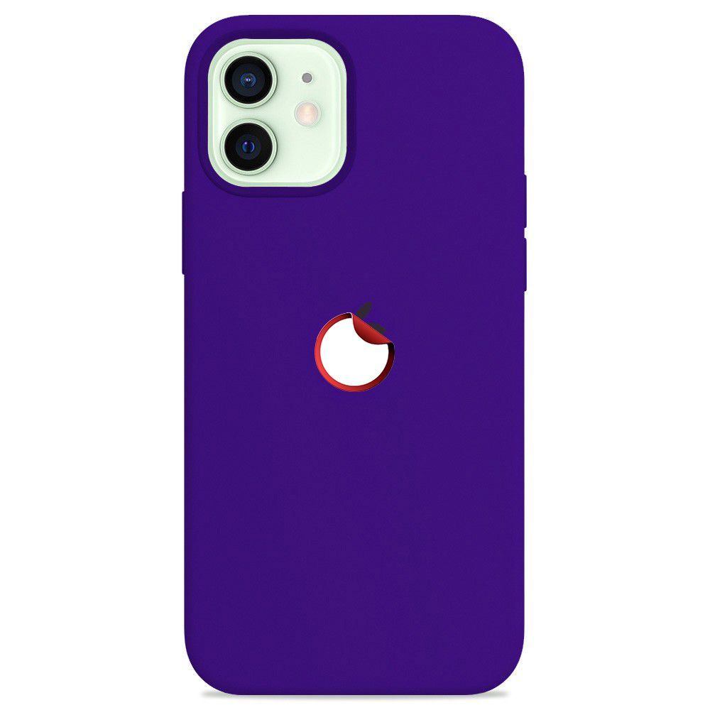 Силиконовый чехол для смартфона Silicone Case на iPhone 12 / Айфон 12 с  логотипом, ультрафиолет - купить с доставкой по выгодным ценам в  интернет-магазине OZON (592462602)