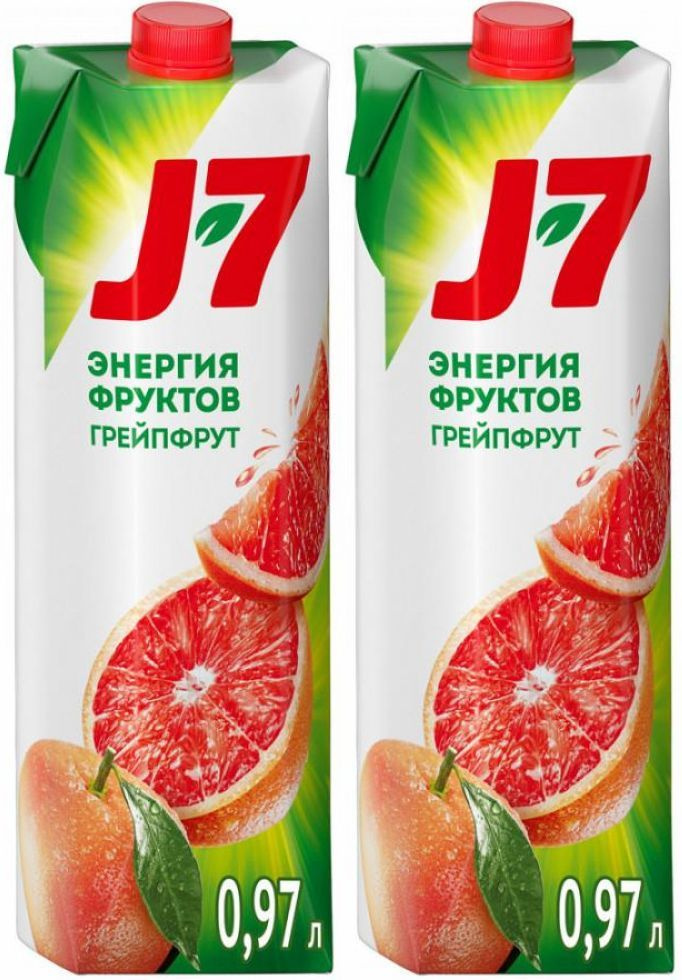 Нектар J7 грейпфрут с мякотью 0,97 л, комплект: 2 упаковки по 970 мл  #1