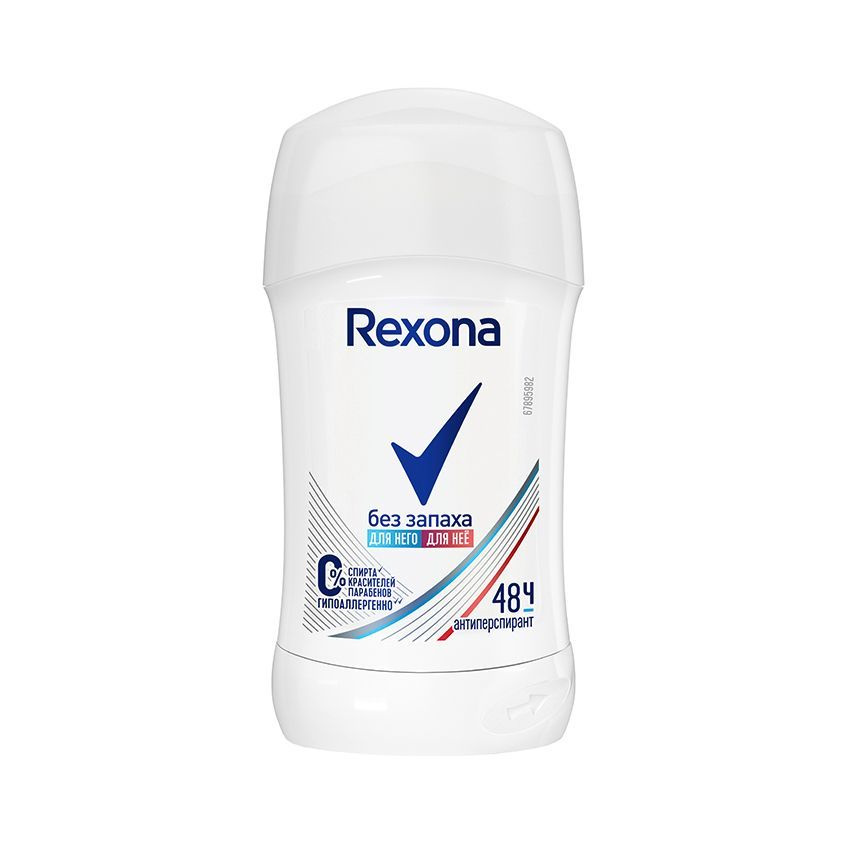 Rexona Дезодорант-стик Чистая защита, без запаха, 40 мл/ - купить с ...