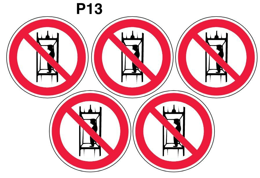 Запрещающий знак Р13 Запрещается подъем, спуск людей по шахтному стволу ...