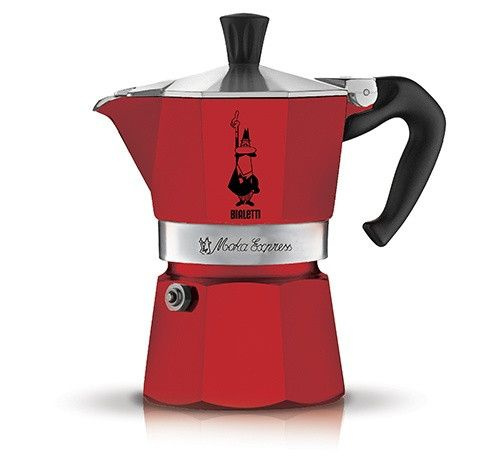Гейзерная кофеварка Bialetti Moka Express Rossa 6 порций (240 мл) цвет красный #1