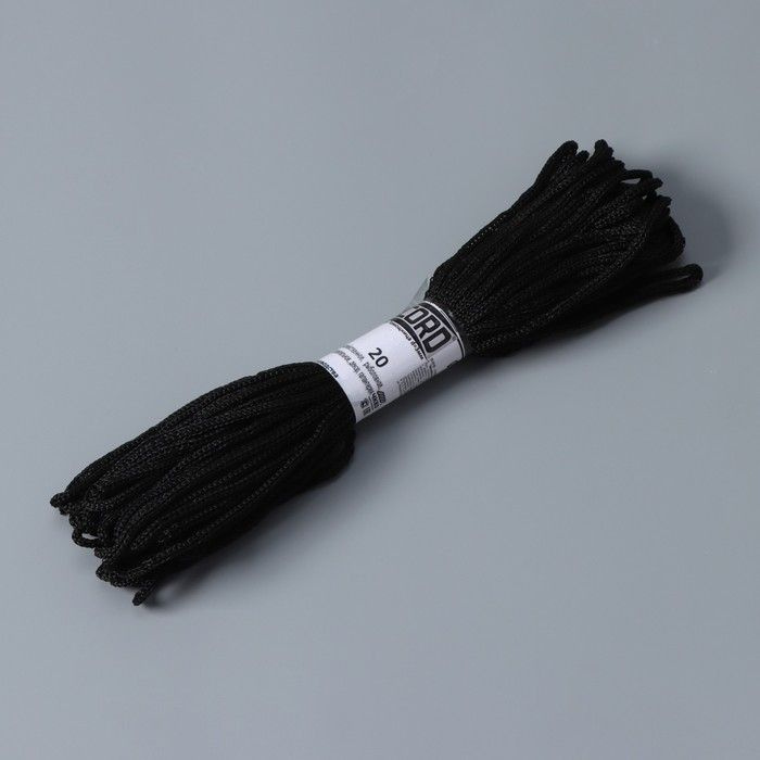 Шнур бытовой Помощница, d 3 мм, 20 м, цвет чёрный #1