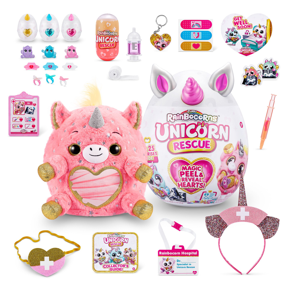 Игровой набор Zuru сюрприз Rainbocorns Unicorn Rescue, розовый Единорог с  аксессуарами - купить с доставкой по выгодным ценам в интернет-магазине  OZON (1181303827)