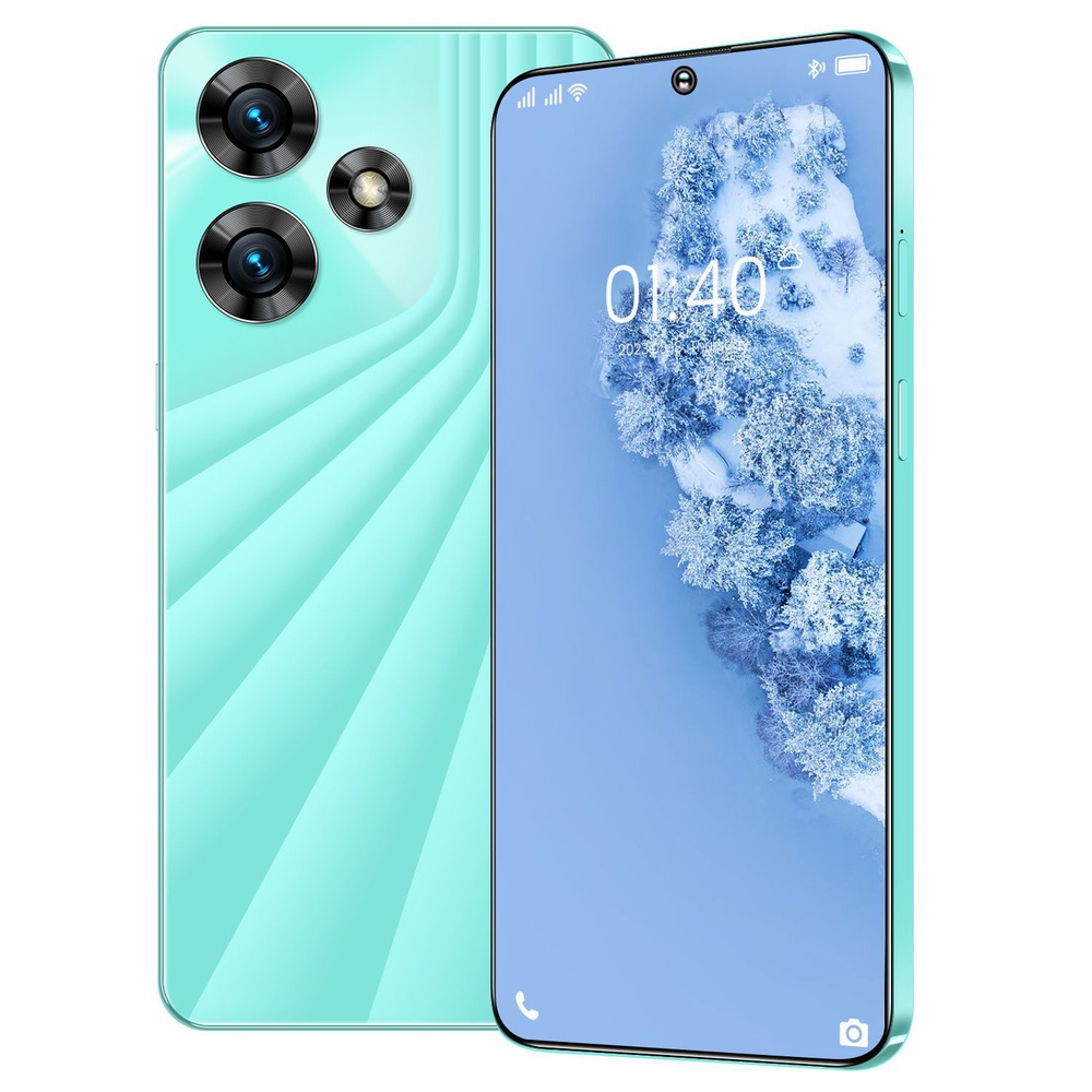 Смартфон Remi Note 12 Russian Signature Edition 7,3-дюймовый экран Офисные  игры Развлечения Подарок Большой объем памяти Global 16/1 ТБ, салатовый