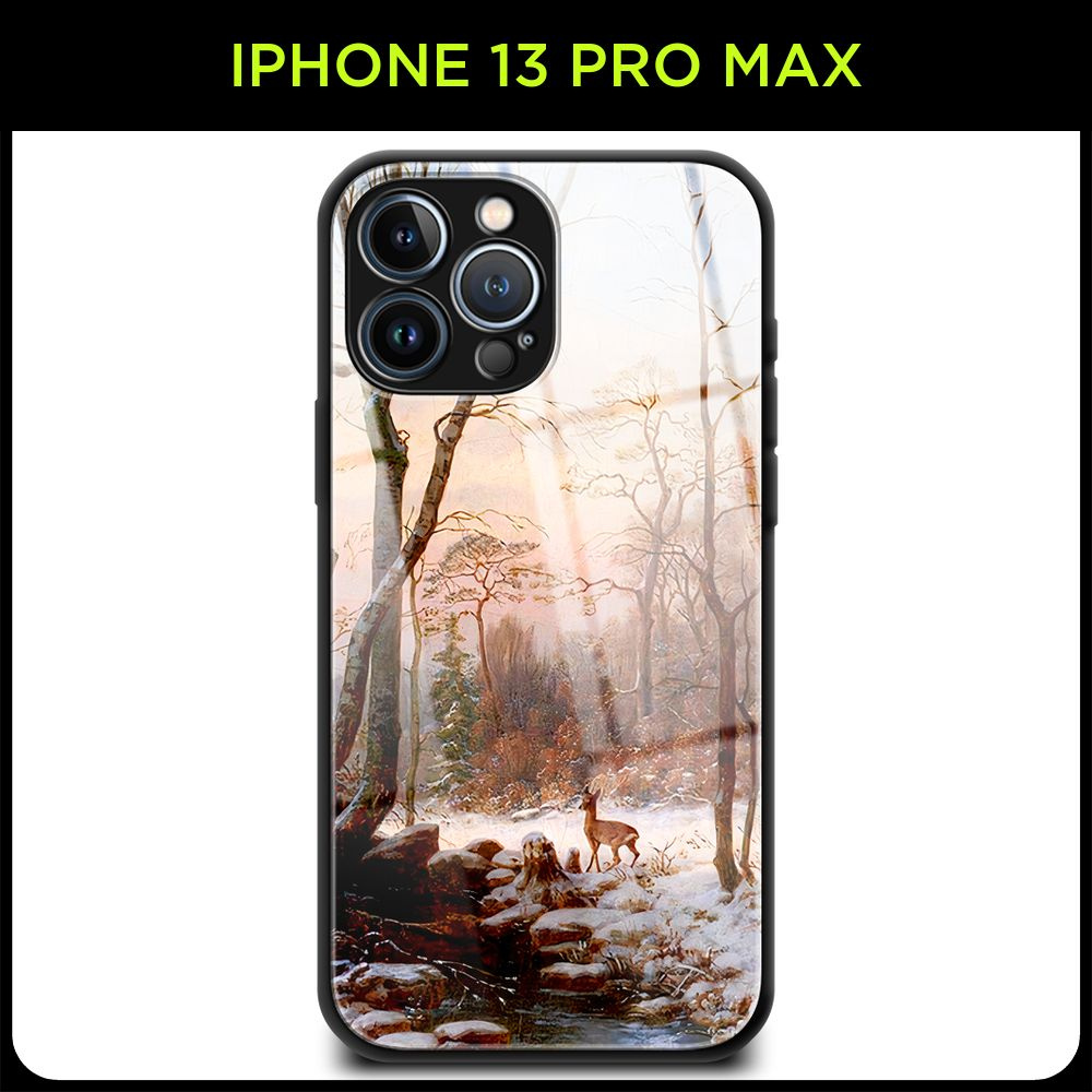 Стеклянный чехол на Apple iPhone 13 Pro Max / Айфон 13 Pro Max с принтом  