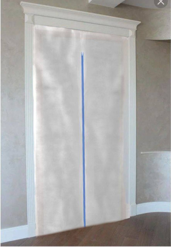 Защитная временная дверь на молнии MiRefit 160*220 см (белый) #1