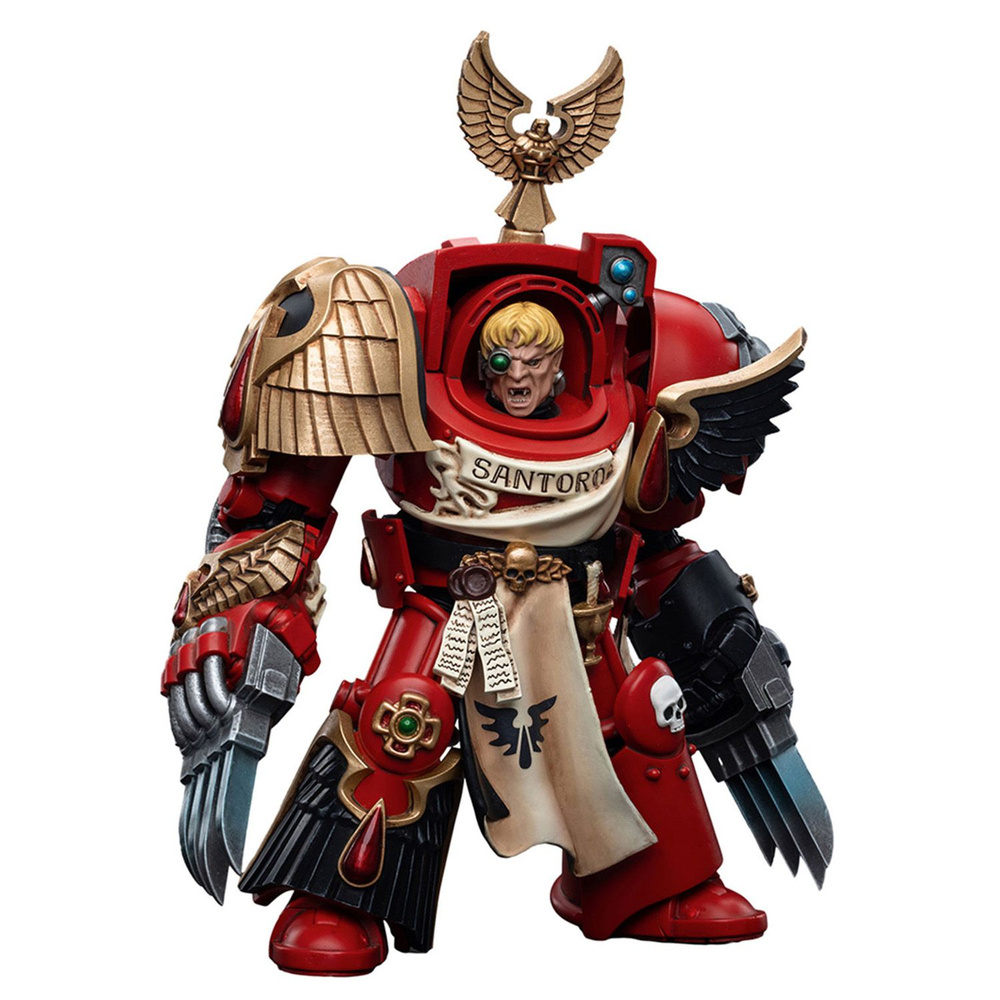 Фигурка Warhammer 40K Blood Angels Assault Terminators Sergeant Santoro 1:18  - купить с доставкой по выгодным ценам в интернет-магазине OZON (1216380301)