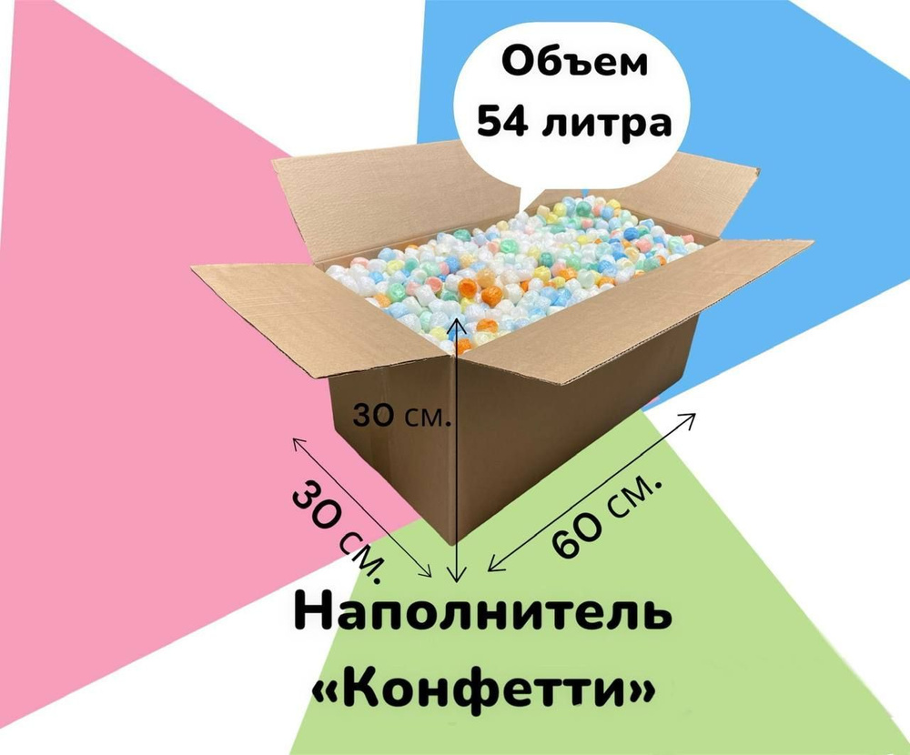 Наполнитель для подарков конфетти 54 л - купить с доставкой по выгодным ...