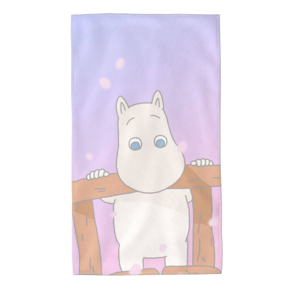 Moomin Полотенце для лица, рук Moomin, Микроволокно, 40x70 см, слоновая кость, 1 шт.  #1