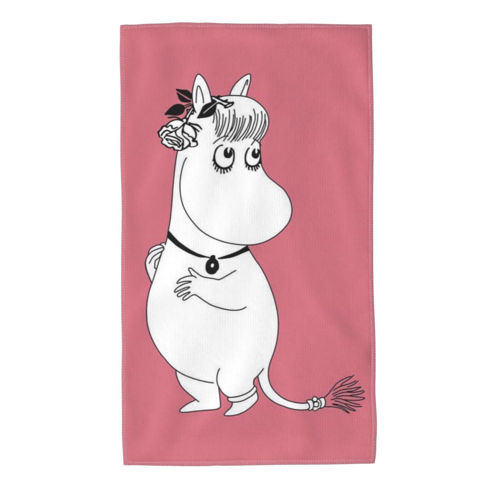 Moomin Полотенце для лица, рук Moomin, Микроволокно, 40x70 см, пурпурный, 1 шт.  #1