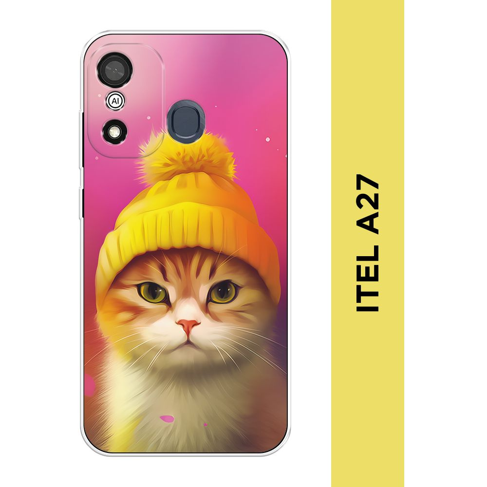 Силиконовый чехол на Itel A27 / Ител А27 "Котик в шапочке" - купить с ...
