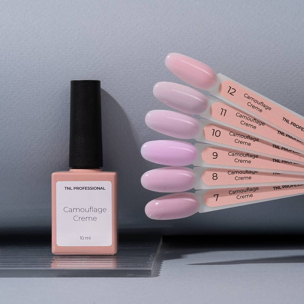 TNL, Camouflage Creme - Гель лак для ногтей, маникюра камуфлирующий. Набор №2 (6 оттенков по 10 мл) #1