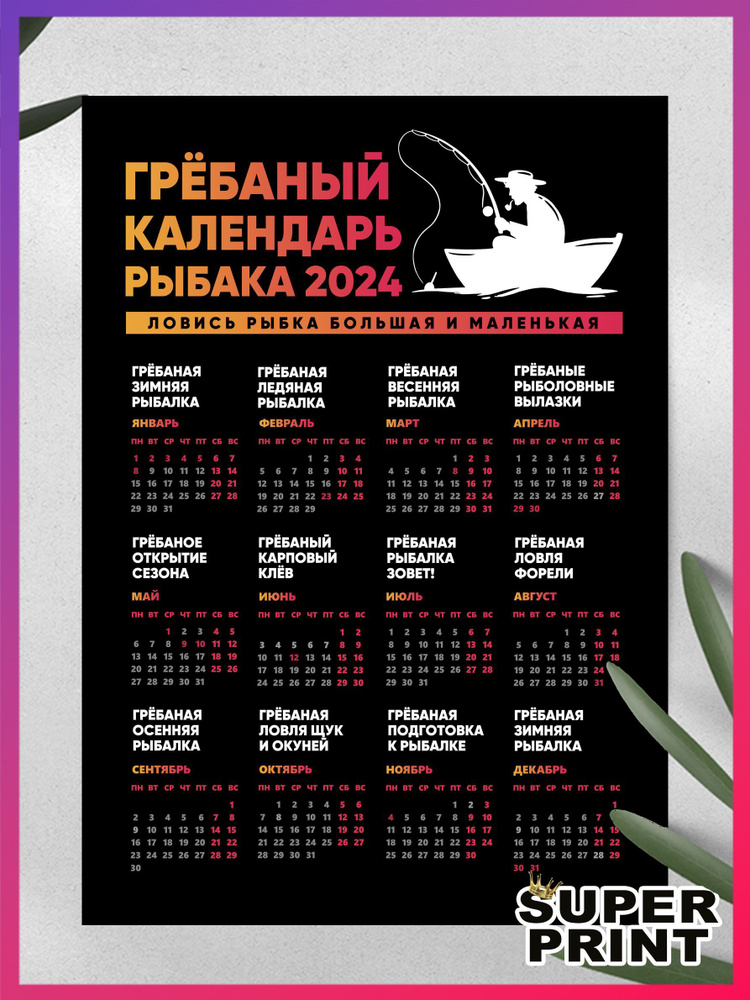 Kalendarz brań rybie oko 2024 6