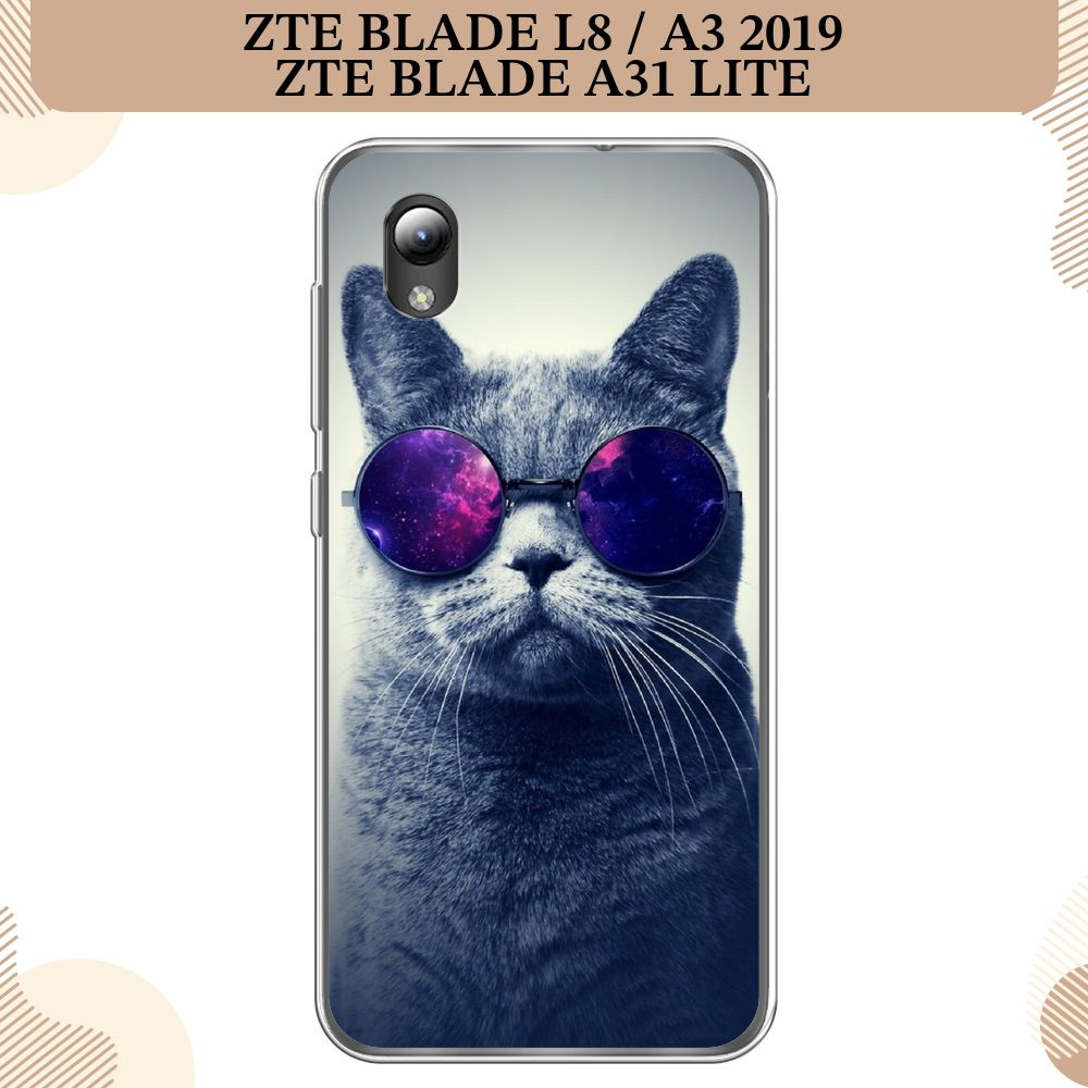 Силиконовый чехол на ZTE Blade L8/A3 2019/A31 lite / ЗТЕ Блэйд A3/L8/ЗТЕ  Блэйд A31 Лайт Космический кот - купить с доставкой по выгодным ценам в  интернет-магазине OZON (232182203)