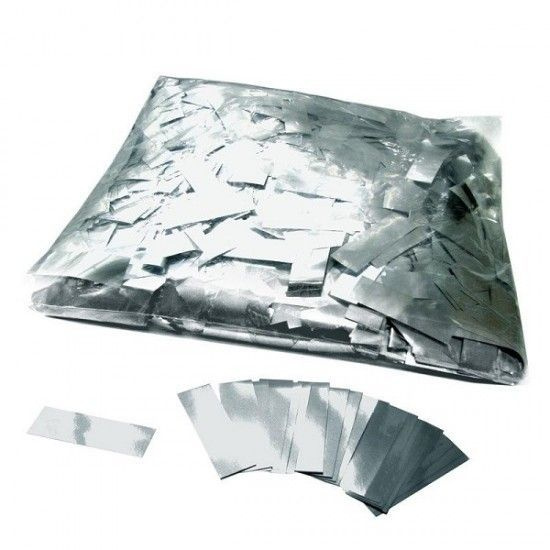 MLB Metal Glitter SILVER, 1кг Металлизированное серебряное конфетти, упаковка 1кг, 5х2 см  #1