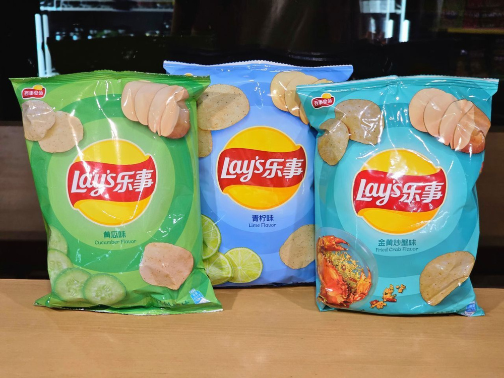 Чипсы Lay's со вкусом краба, лайма и огурца 70 гр х 3 вкуса - купить с ...