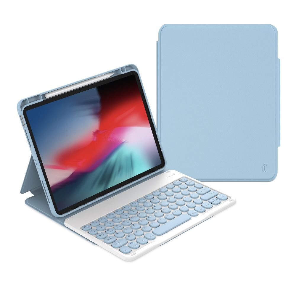 Чехол с клавиатурой для айпада WiWU Protective Keyboard на iPad 10.9 / 11  дюймов (2018-2021 года) - Синий - купить с доставкой по выгодным ценам в  интернет-магазине OZON (1353897564)