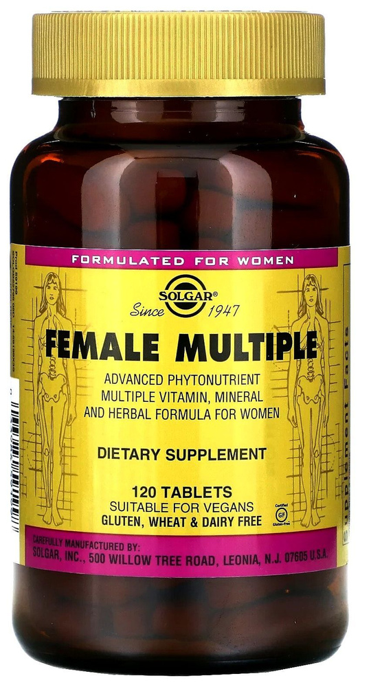 Solgar Female Multiple 120 tablets / Мультивитаминный и Минеральный ...