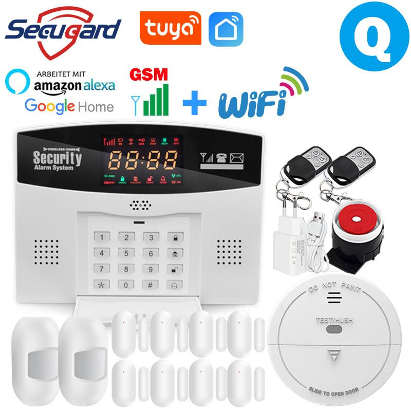 Wi-Fi GSM сигнализация Tuya Smart Life App Control Alexa Google 433 МГц ...