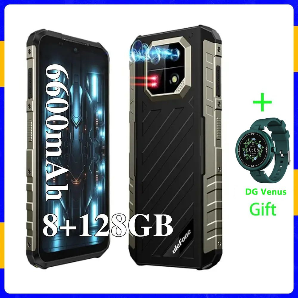 Смартфон ULEFONE Прочный телефон Armor 22 , 16 ГБ (8 ГБ + 8 ГБ ...