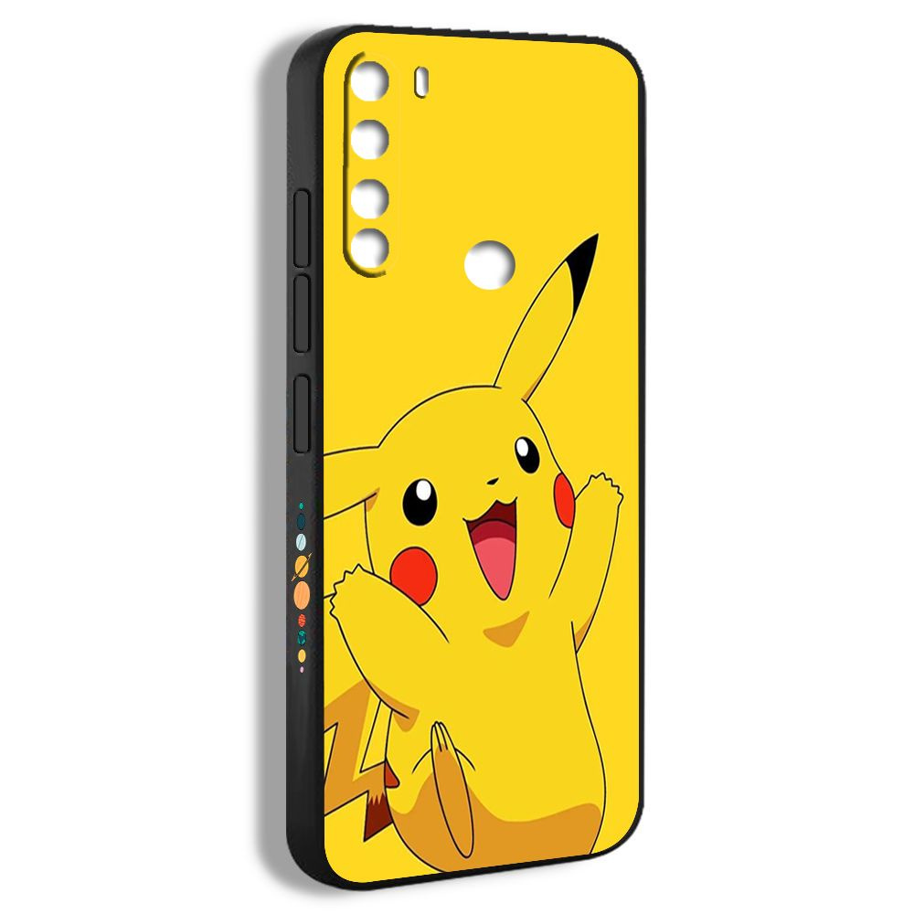 Силиконовый чехол на Xiaomi Redmi Note 8 pikachu pokemon покемон пикачу  милый желтый - купить с доставкой по выгодным ценам в интернет-магазине  OZON (1274056063)