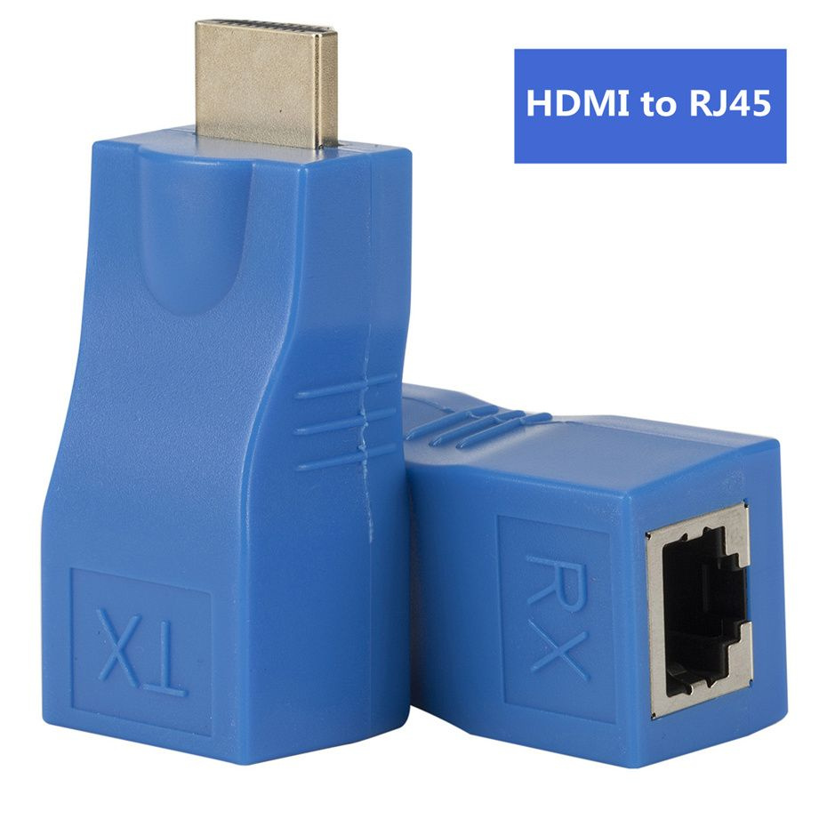 Расширитель HDMI 1080p для сети Cat5e / 6 LAN 4K Ethernet адаптер RX ...