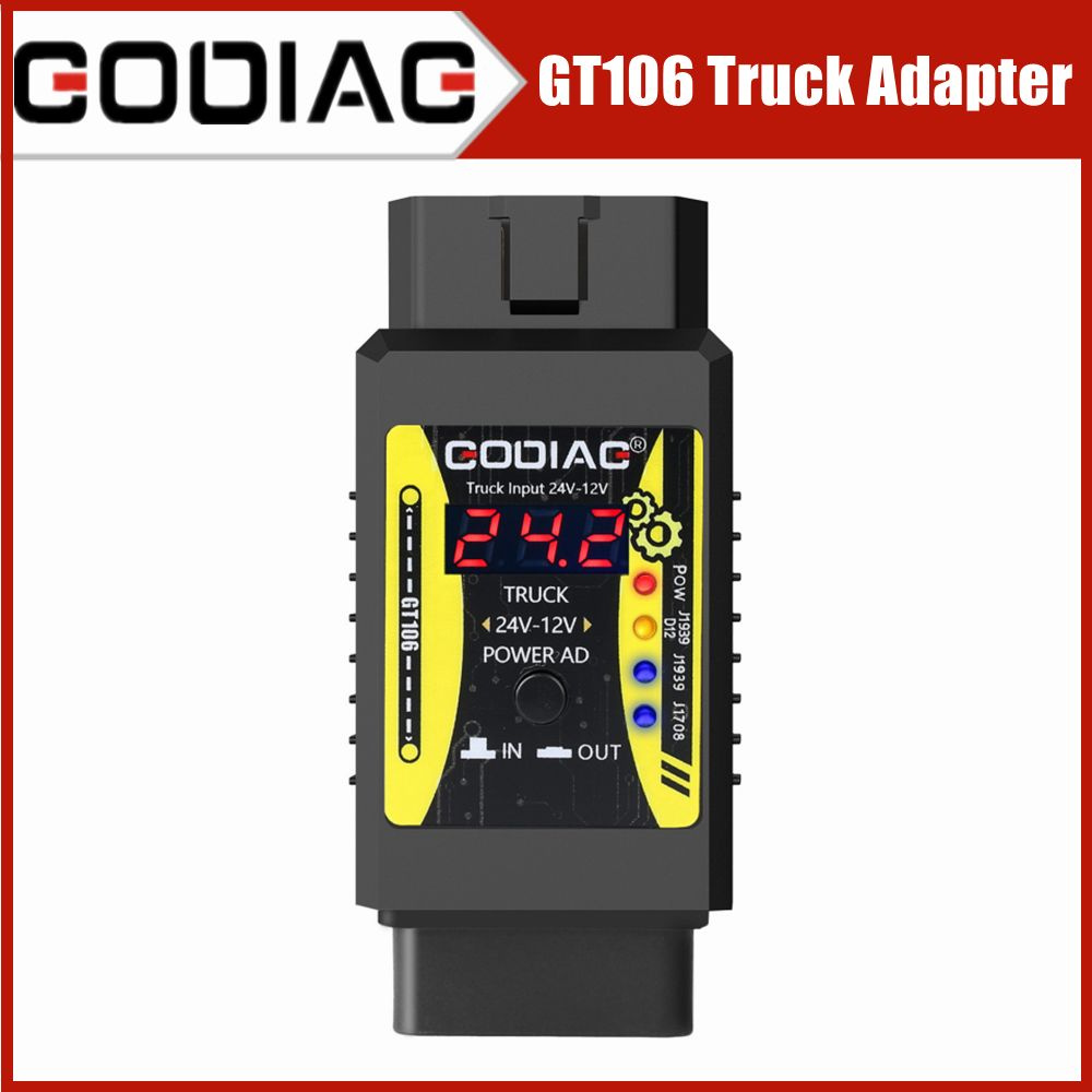 Тестер автомобильный GODIAG GT106 24V to 12V Heavy Duty Truck Adapter -  купить по выгодной цене в интернет-магазине OZON (1276590105)