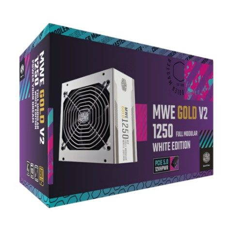 Cooler Master Блок питания компьютера MWE Gold V2 WHITE, 1250 Вт ...