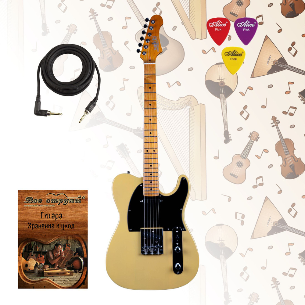 Электрогитара JET JT350 BSC Telecaster со струнами Ernie Ball и