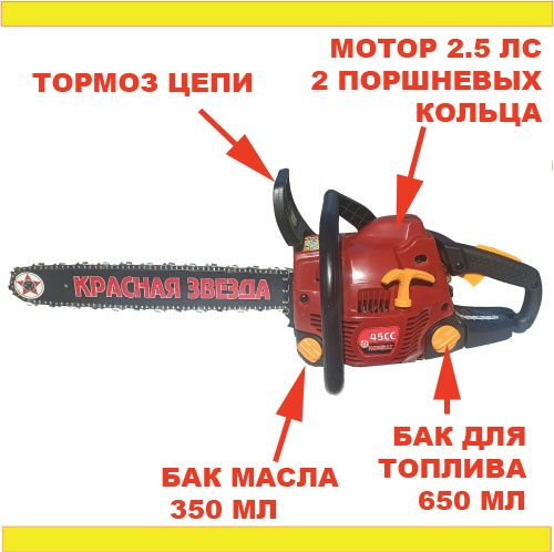 45CC Комбат Универсальная бензопила максимальной безопасности! Лёгкий ...