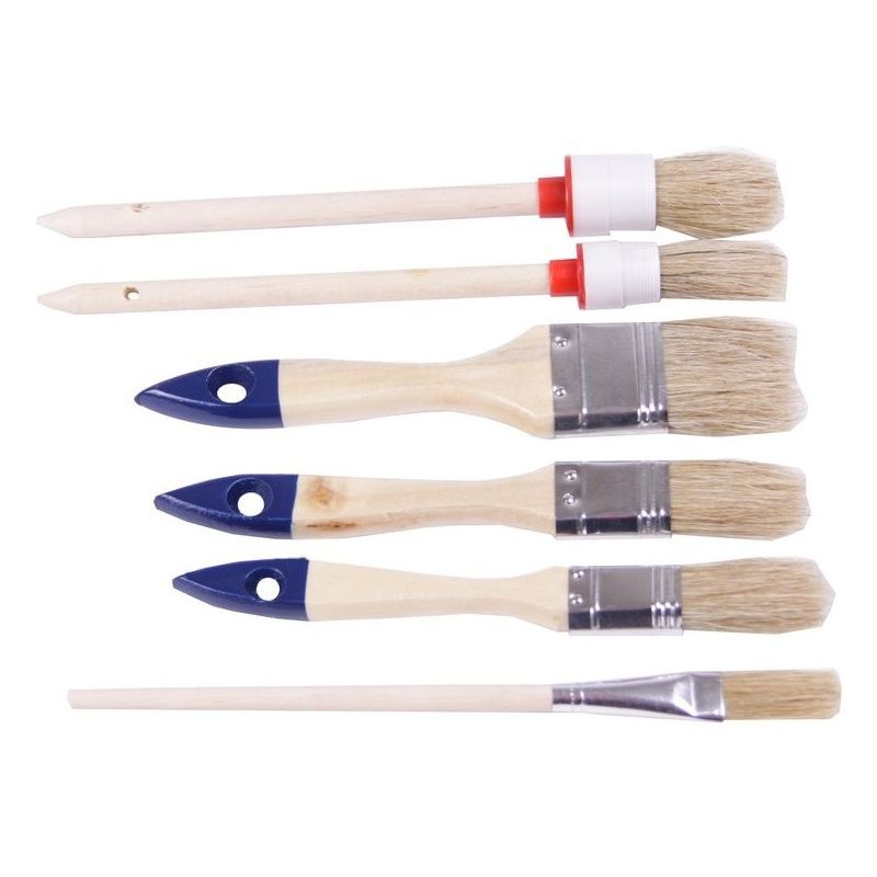 Набор кистей нат. светлая щетина T4P 6 штук купить по выгодной цене в ...