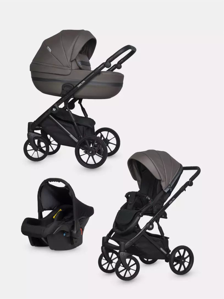 Коляска 3-в-1 RIKO BASIC DELTA ECCO 12 Mocca #1