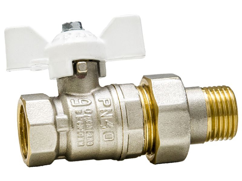 Кран шаровой латунный LD Pride 47.20.В-ГШ.Б (White) Ду 20 Ру 40 вн ...