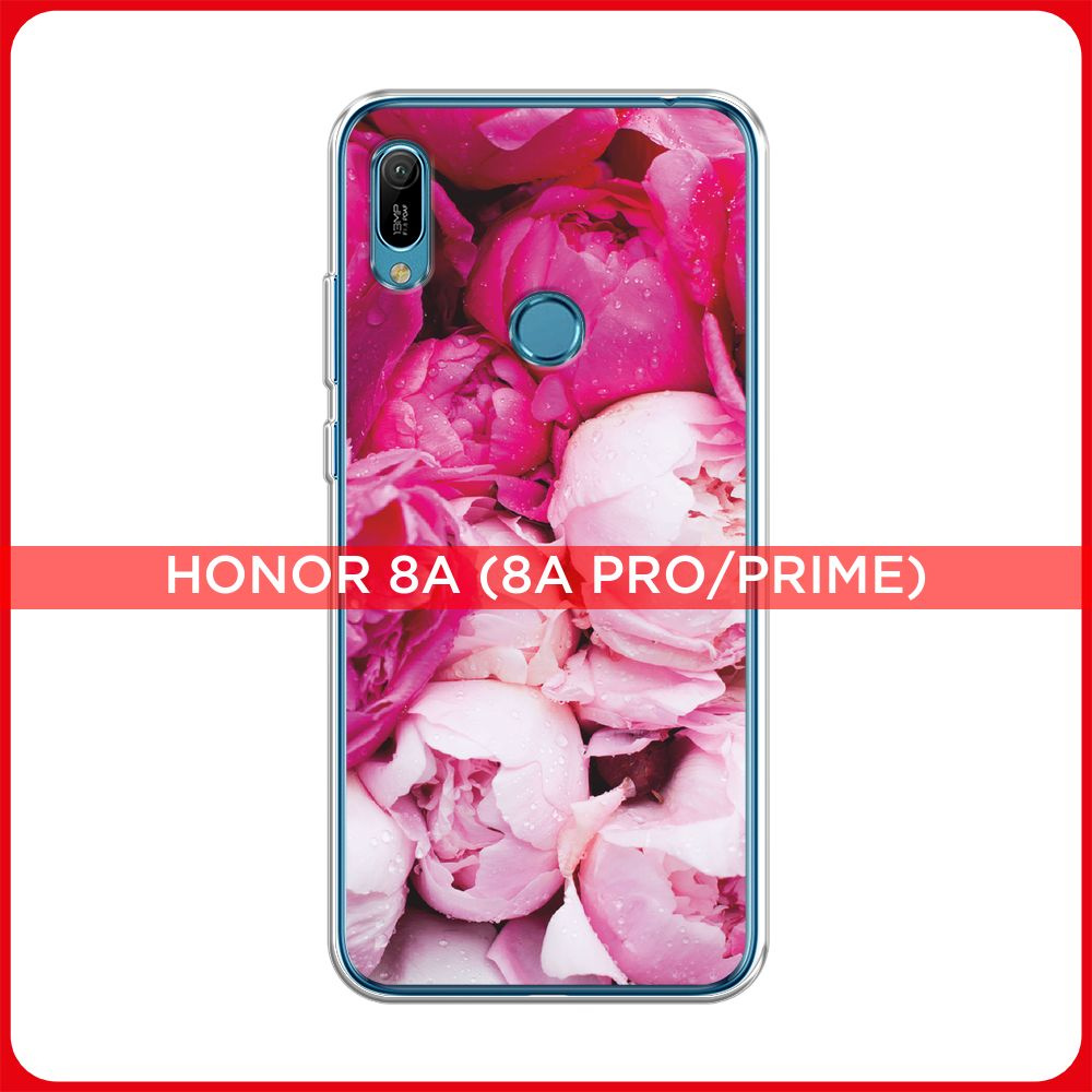 Силиконовый чехол на Huawei Y6 2019/Honor 8a/8a Pro/Y6s / Хонор 8А Пионы  розово-белые - купить с доставкой по выгодным ценам в интернет-магазине  OZON (182722945)