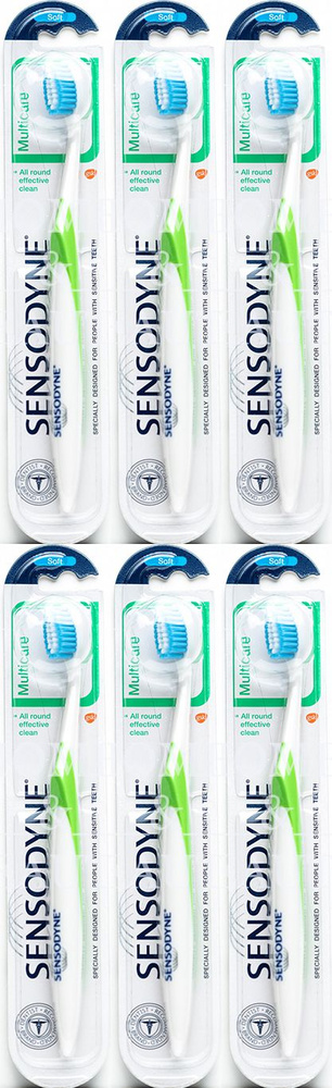 Зубная щетка Sensodyne Комплексная защита мягкая, комплект: 6 упаковок  #1