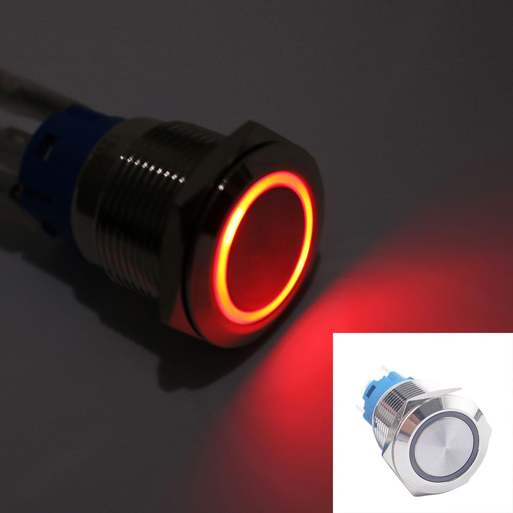 19мм 24B красный без фиксации кольцевой свет ,Водонепроницаемые ...