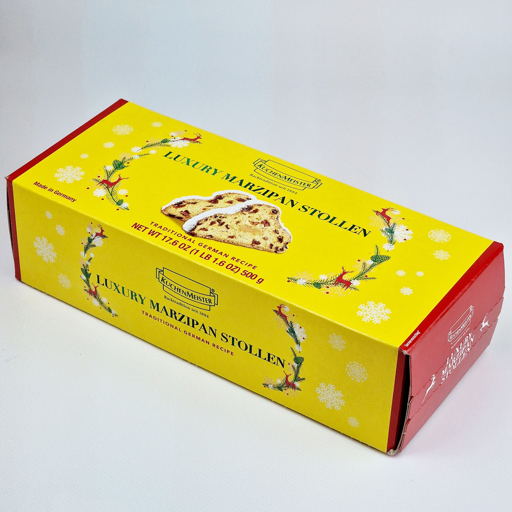 Марципановый рождественский штоллен (кекс) KuchenMeister в подарочной ...