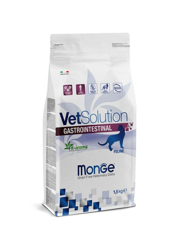 Monge GASTROINTESTINAL vetSolution корм для кошек при заболеваниях ЖКТ 1,5 кг  #1