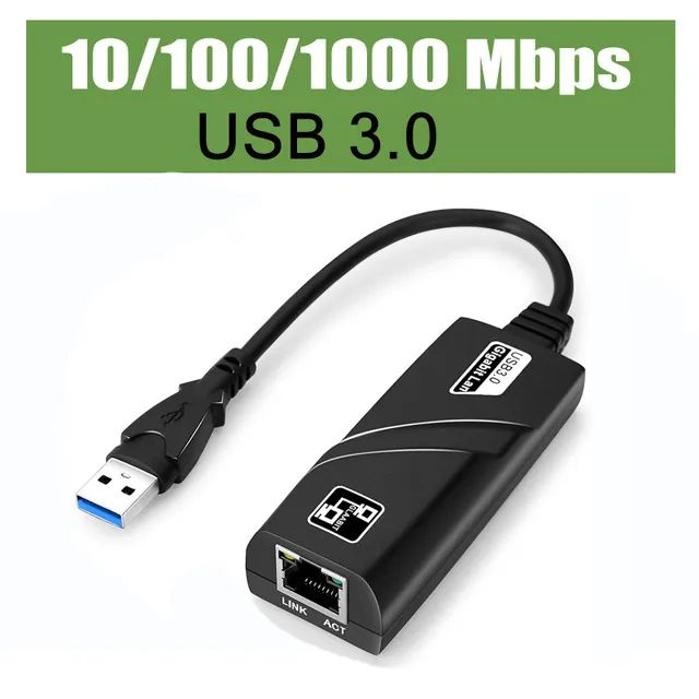 Сетевая карта Ethernet адаптер переходник USB 3.0 - LAN Rj45 100/1000 .