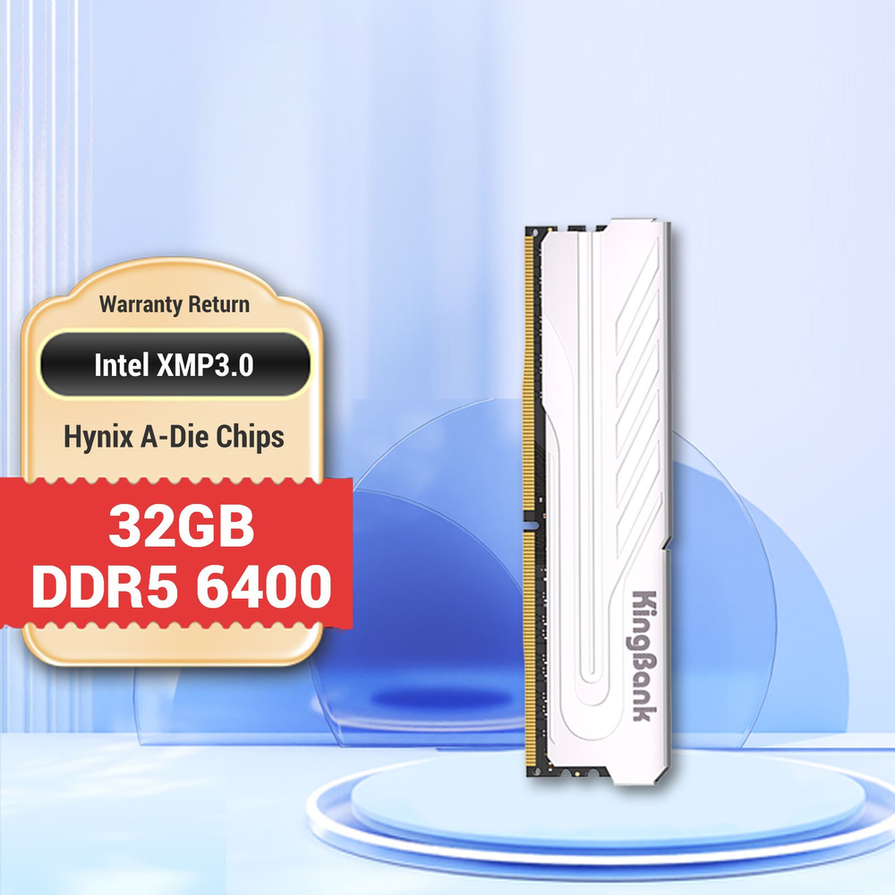 KingBank Оперативная память XMP DDR5 6400 МHz 32 GB 1x32 ГБ (Hynix A)