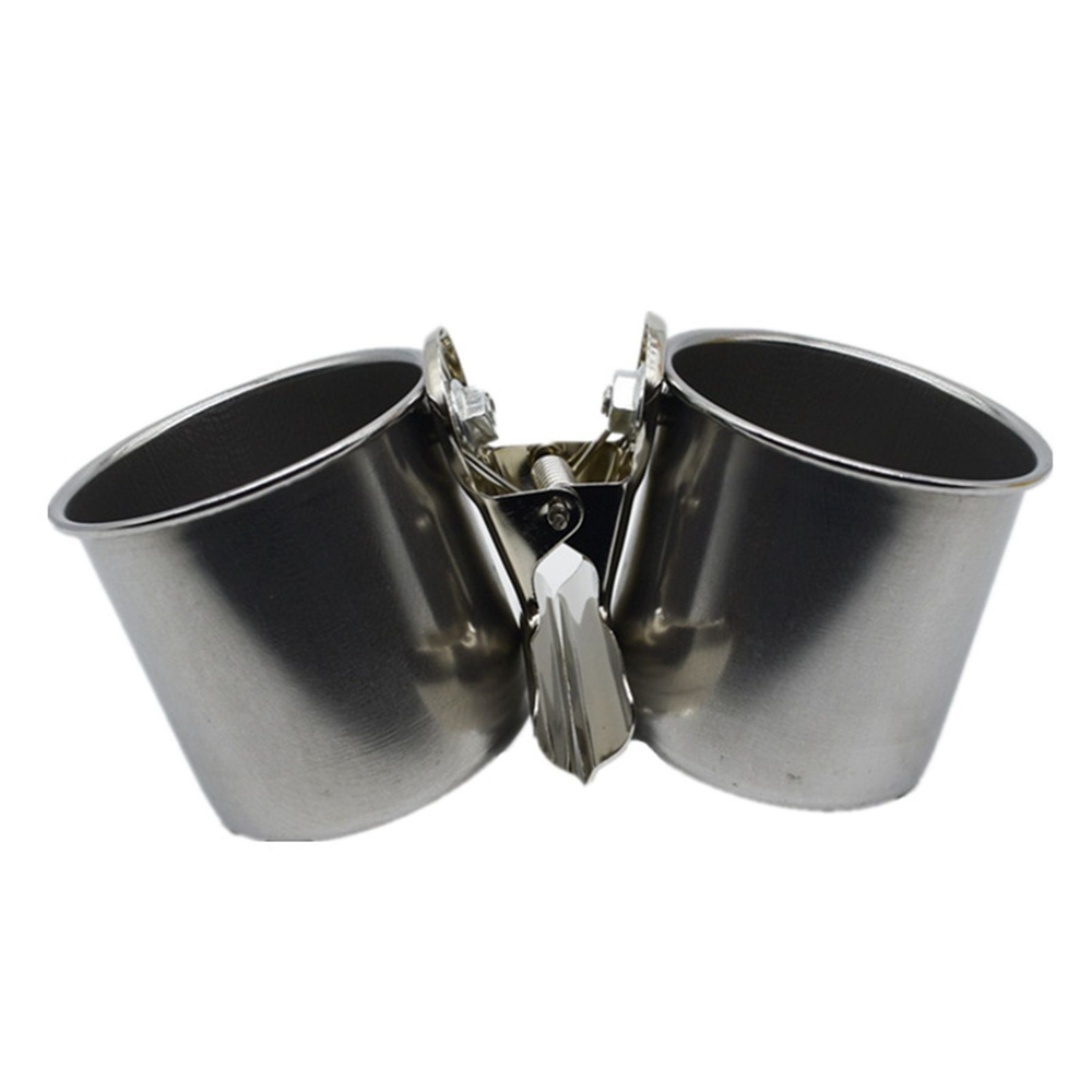 Подставка для клетки попугая из нержавеющей стали с двойными чашками для птиц и зажимом #1