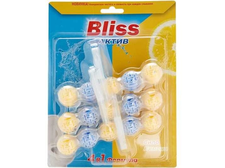 Блок для чистки унитаза Bliss 4 в 1 сила лимона #1