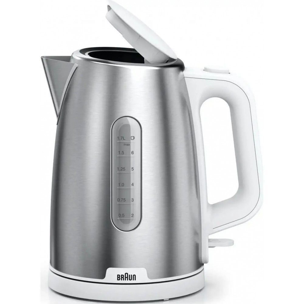 Braun Электрический чайник WK 1500 WH, серебристый, белый #1