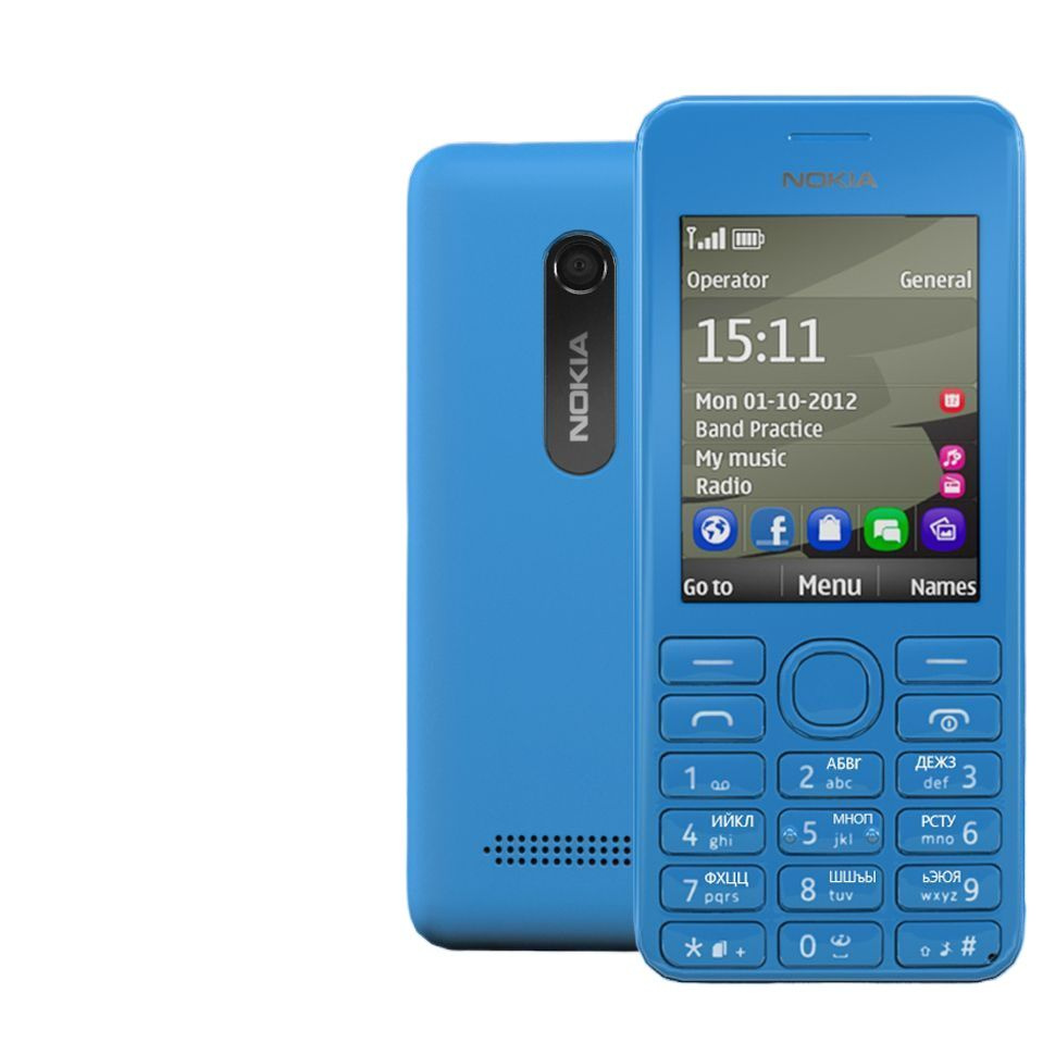 Мобильный телефон Nokia 206, синий