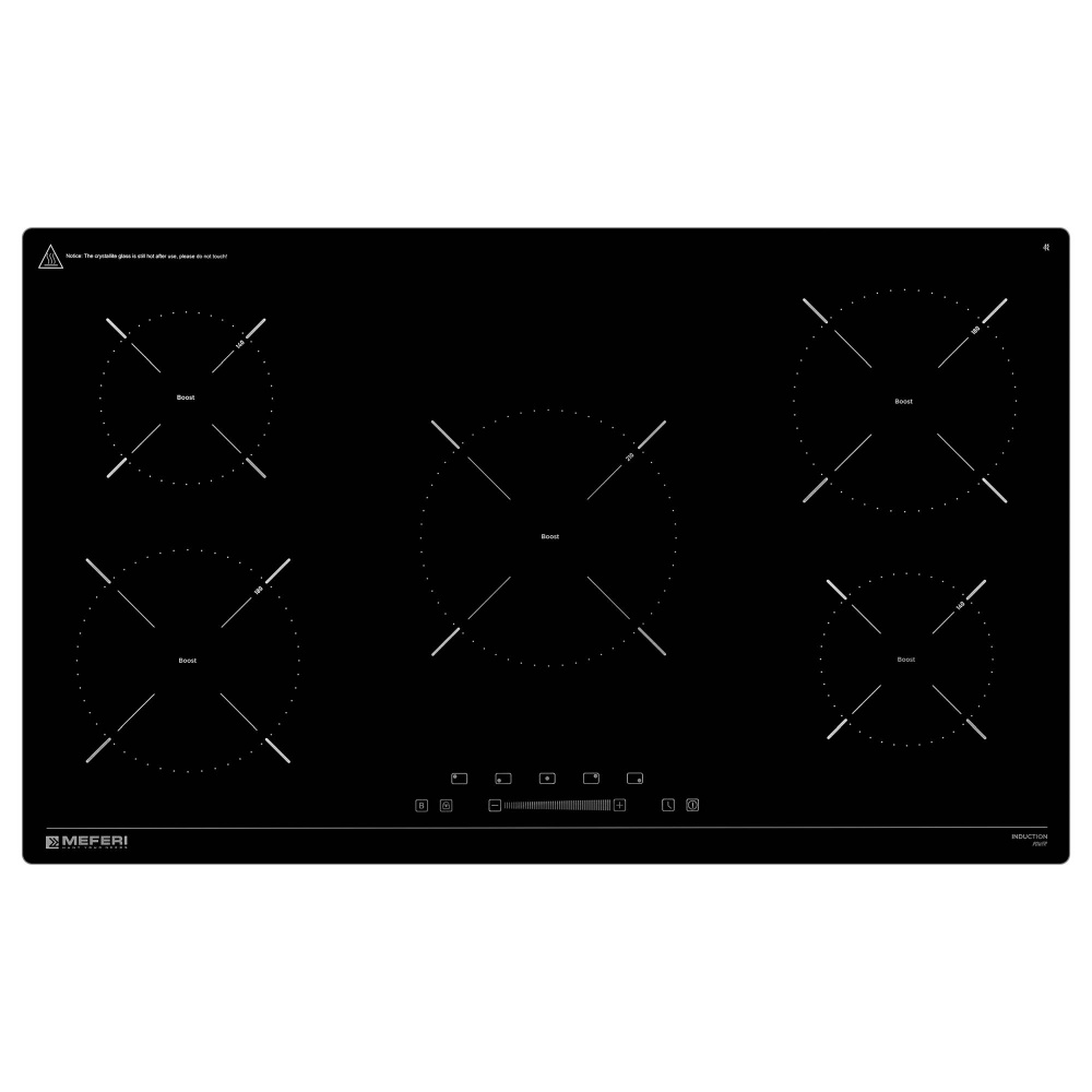 Индукционная варочная панель MEFERI MIH905BK POWER, черный, 5 конфорок ...