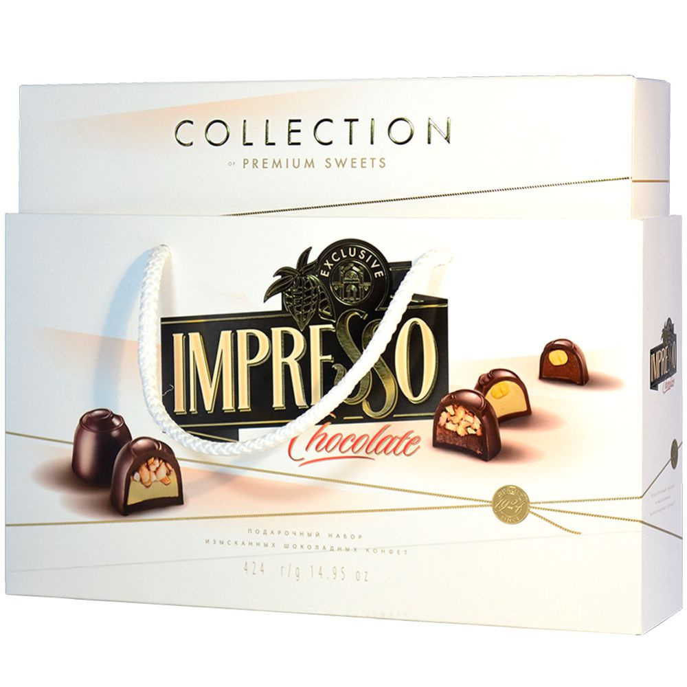 Шоколадные конфеты IMPRESSO 424гр_Подарочный набор белорусских шоколадных конфет  #1