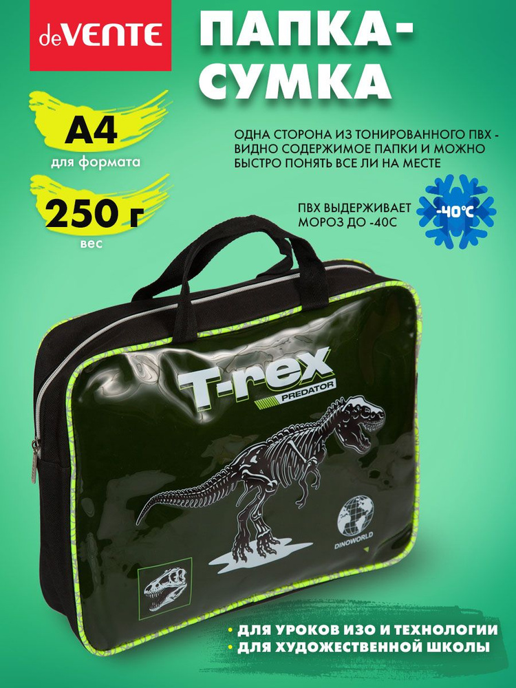 Папка-сумка школьная детская, на молнии для дополнительных занятий, ИЗО ...