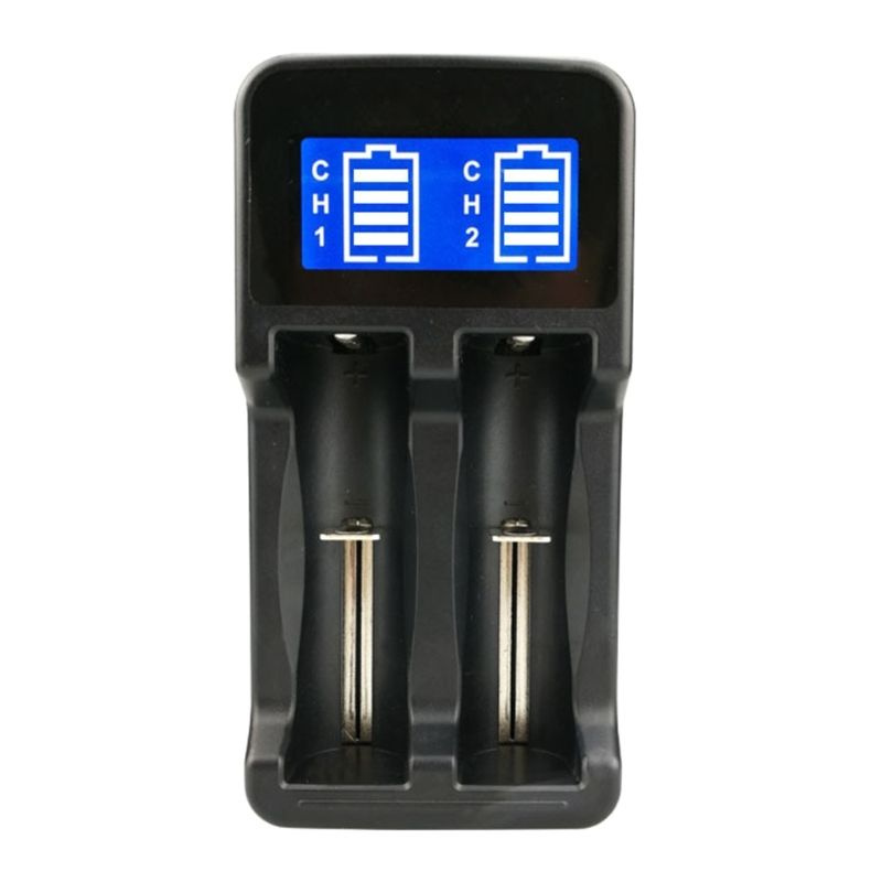 Зарядное устройство USB с 2 слотами, зарядка ЖК-дисплея для литий ...