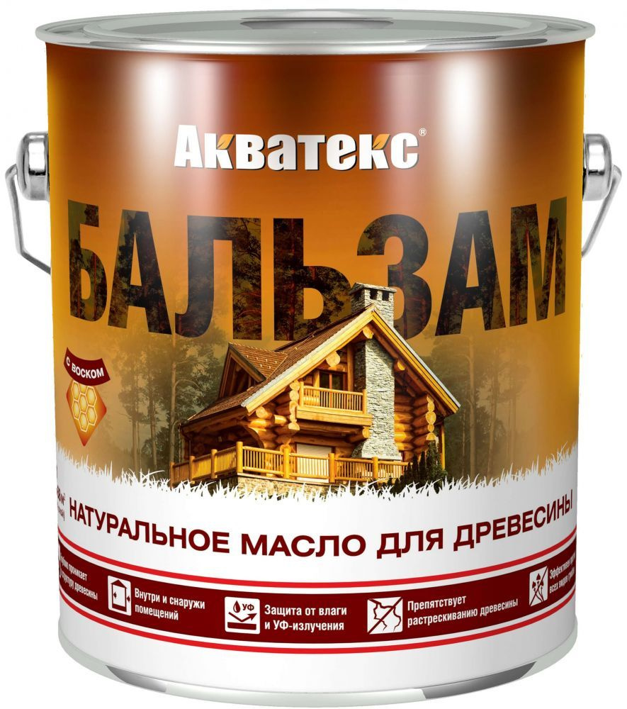 Натуральное Масло Акватекс Бальзам 0.75л Иней для Древесины для ...
