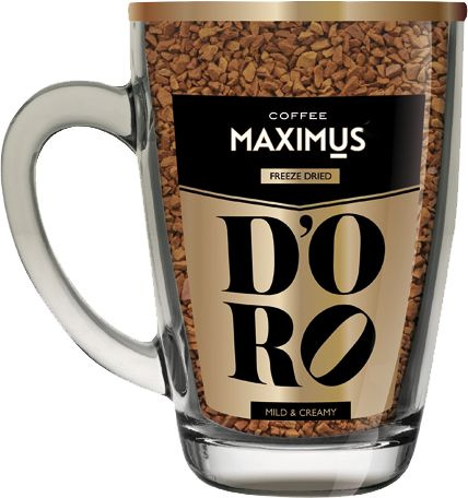 Кофе растворимый Maximus D'Oro, стеклянная кружка, 70 гр. 4 шт. #1